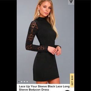 LULUs black long sleeve dress